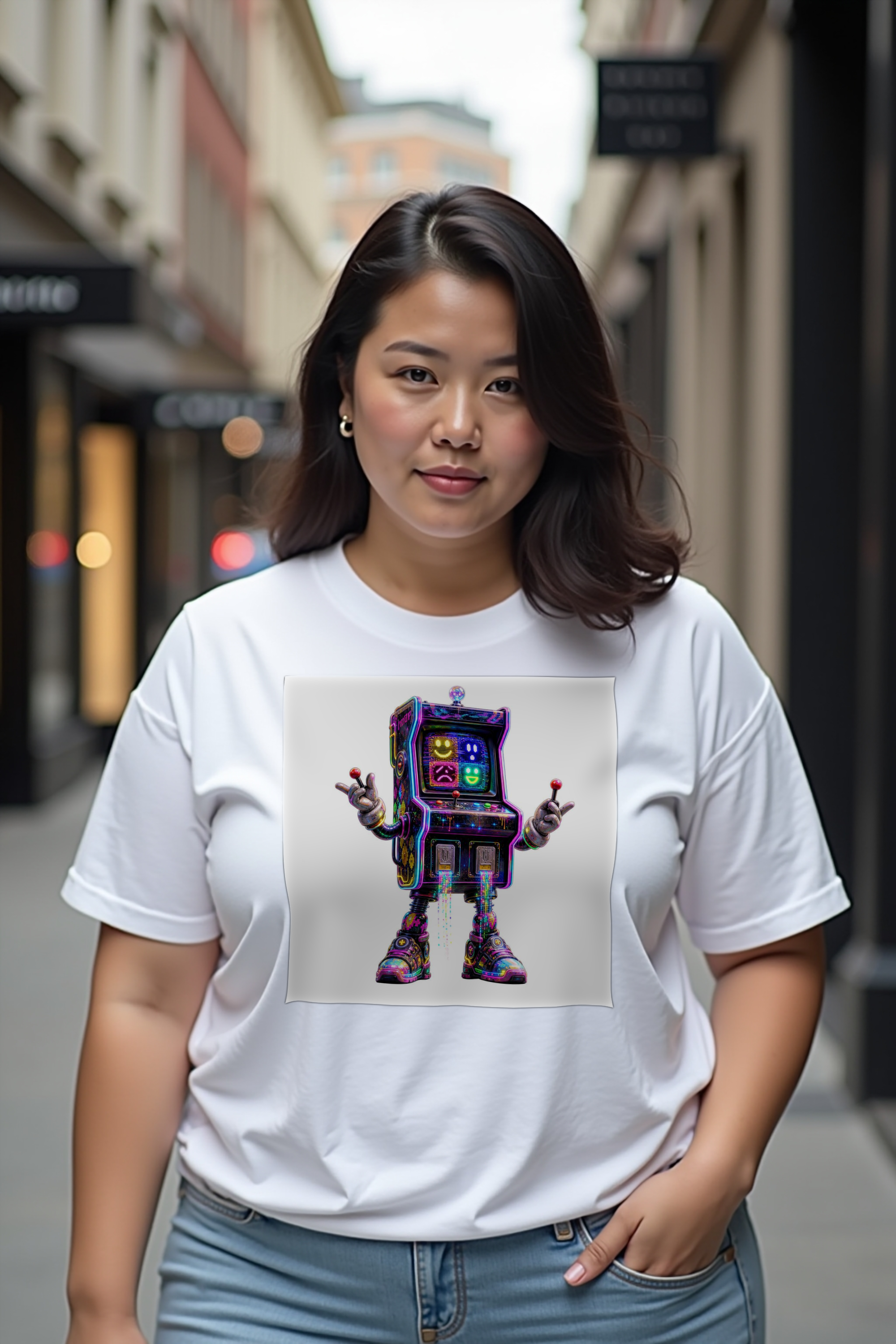 The Last Arcade Cabinet tshirt white