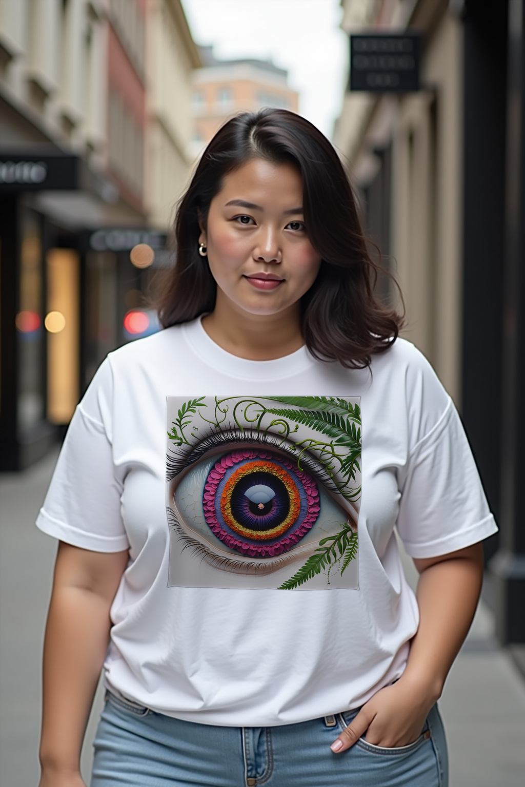 Botanical Eye tshirt white front