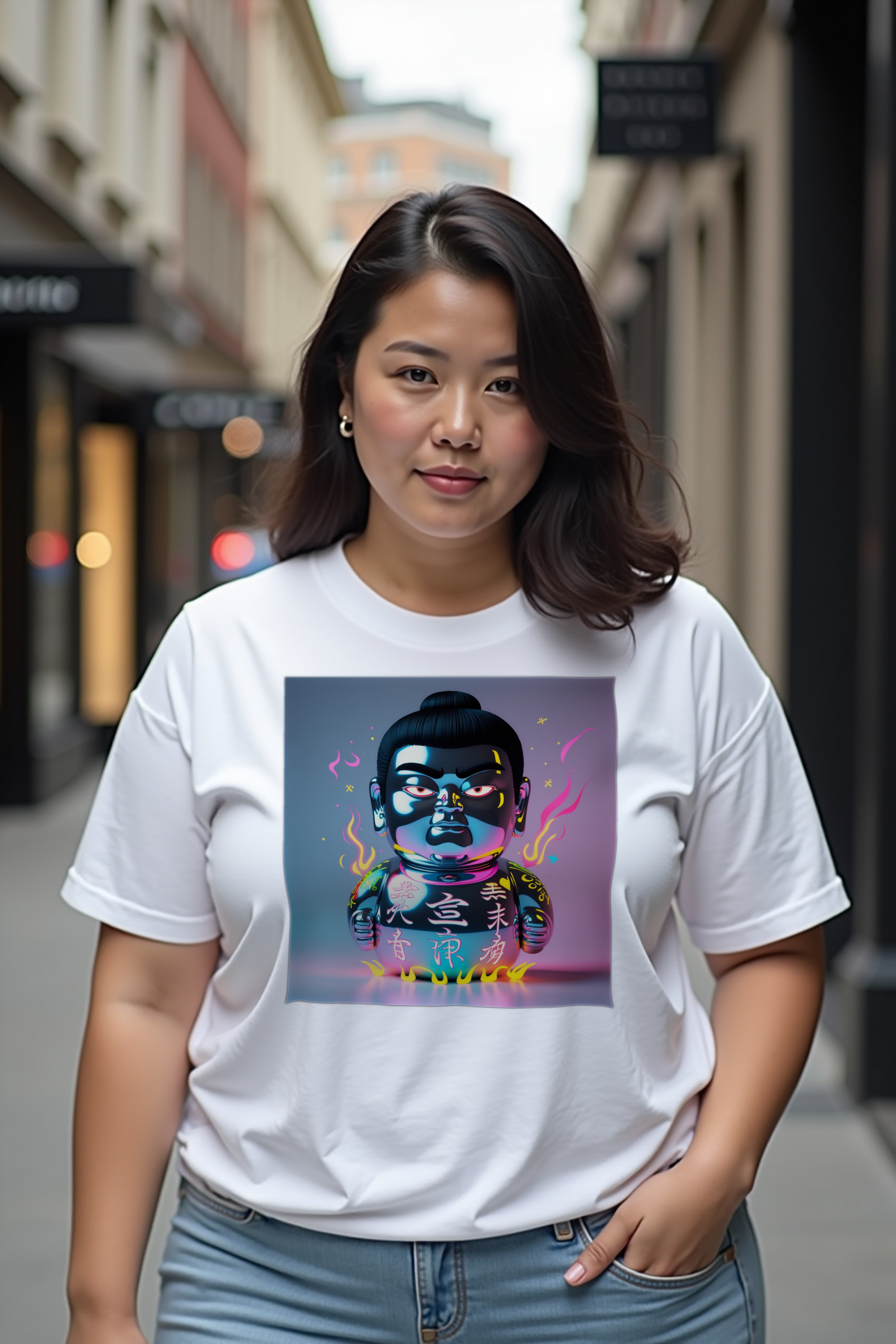 Chrome Daruma t-shirt white front