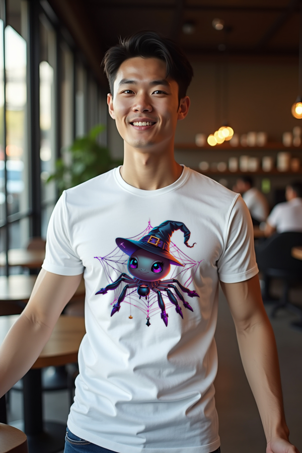 Witch Spider T-Shirt - White - Front Left Angle