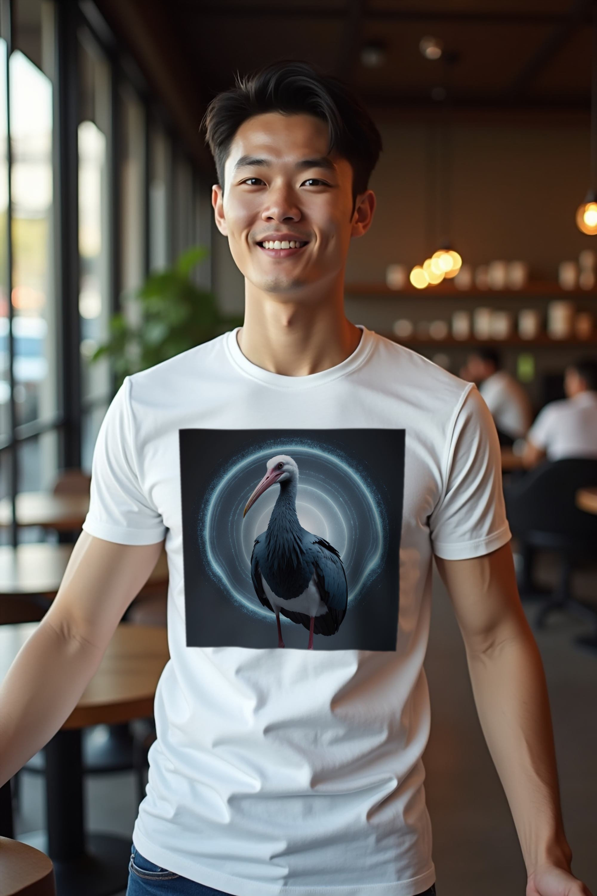 Sigma Stare Shoebill T-Shirt White Front