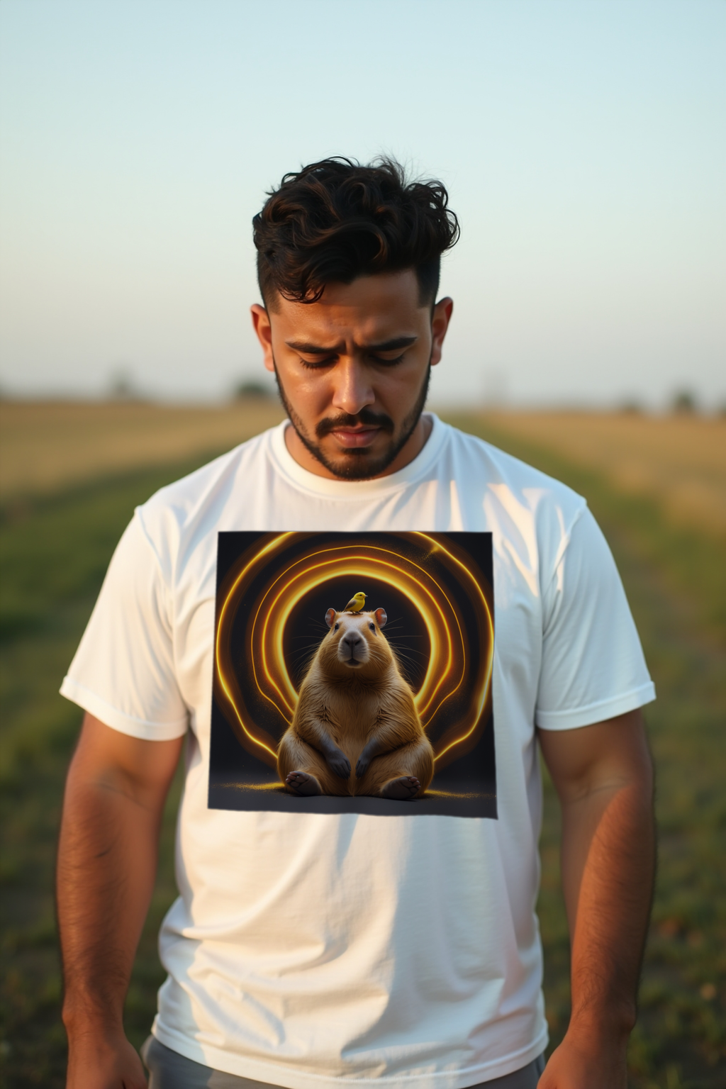 Unbothered King Capybara t-shirt white front
