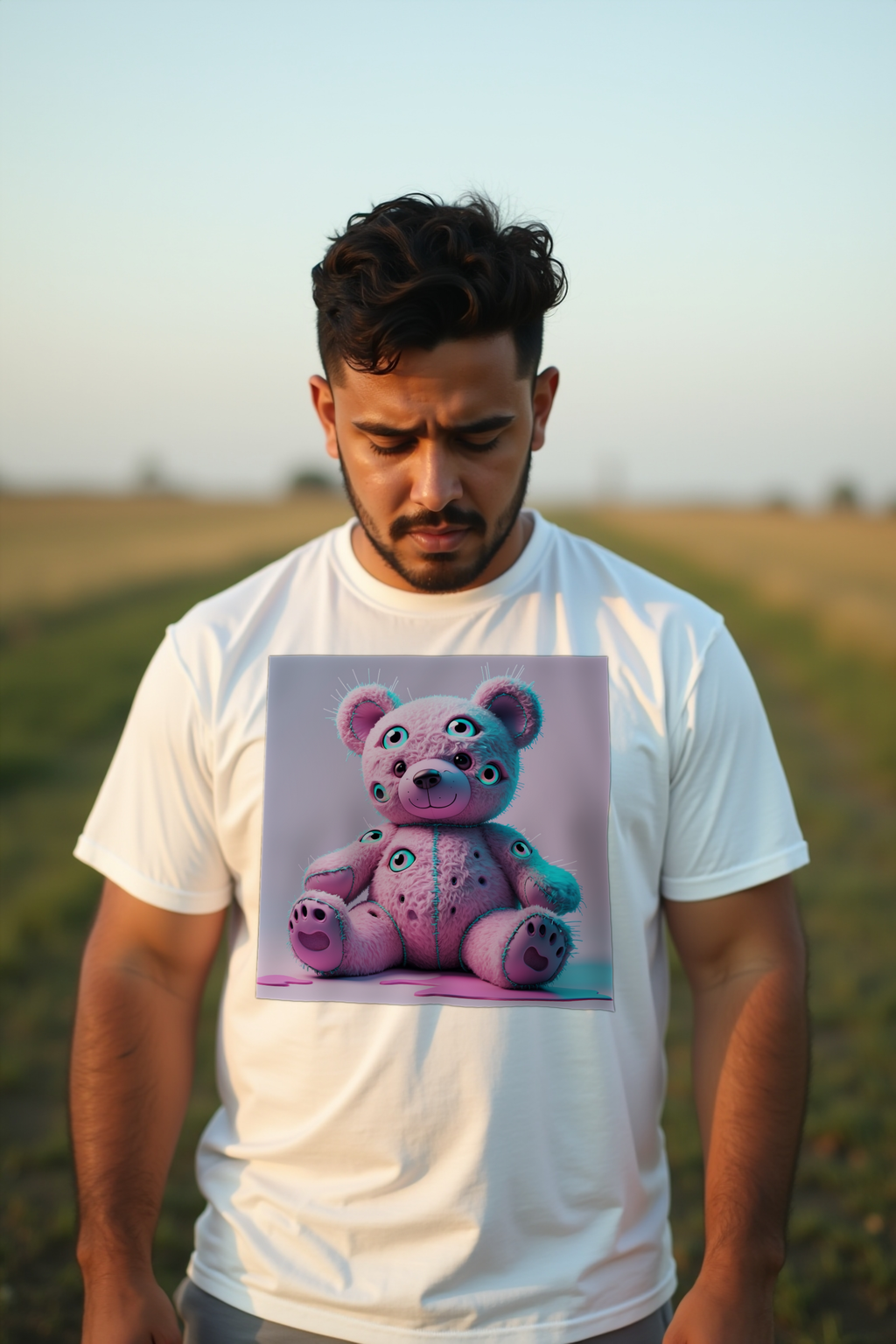 Stitch Bear tee mockup white front