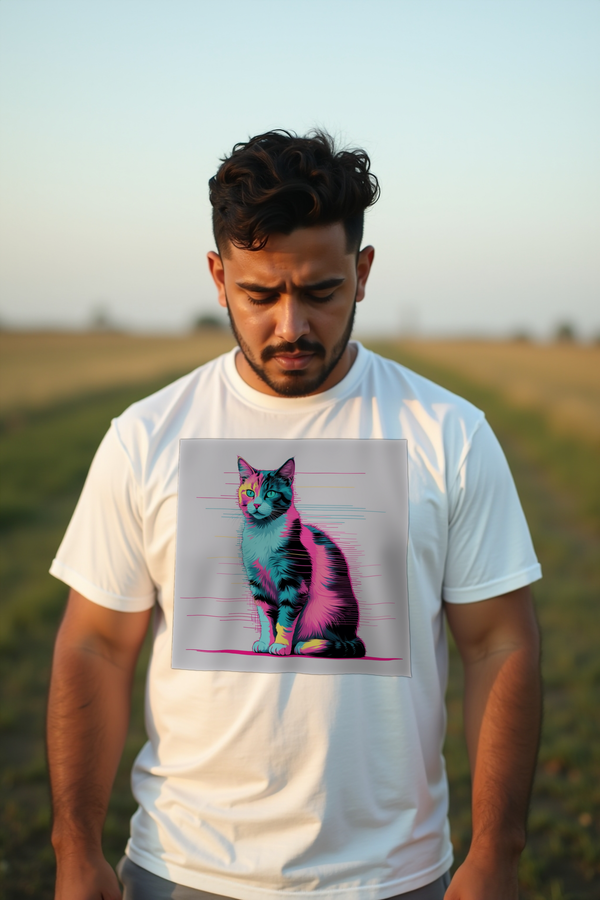 Static Calico Tee White Hispanic Front