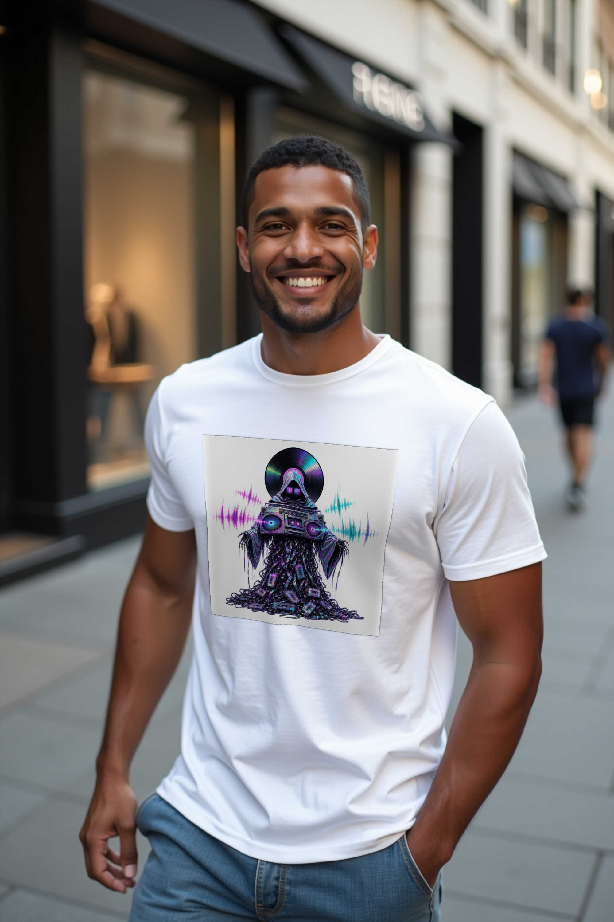 The Boombox Phantom tshirt white