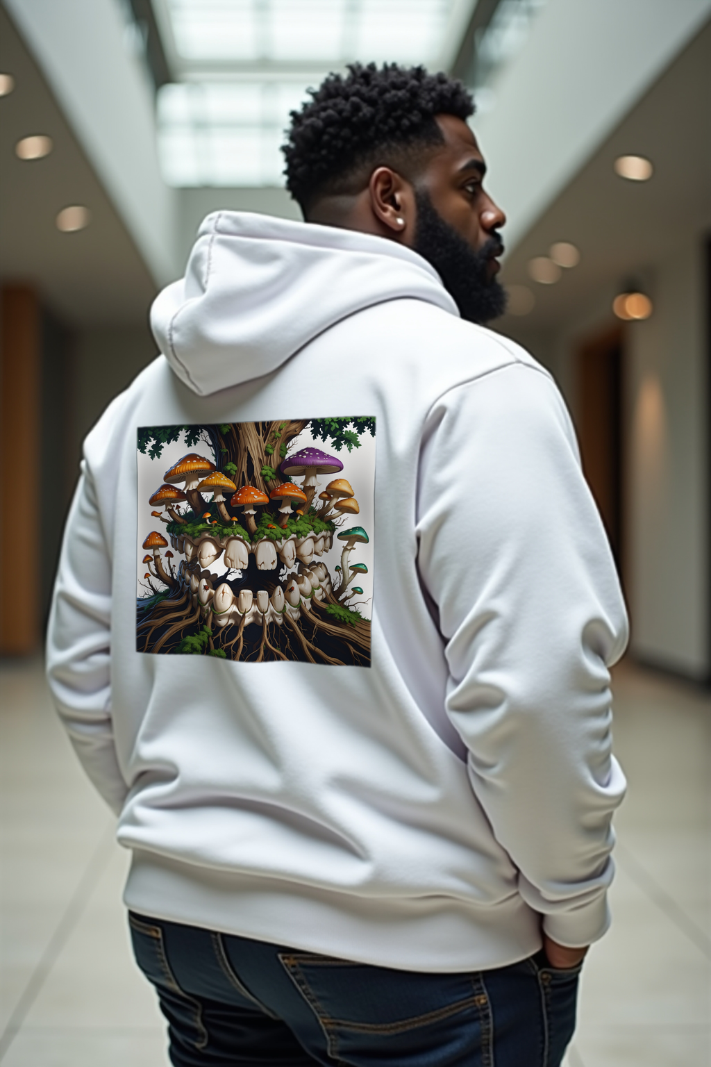 Root Mandible hoodie white back