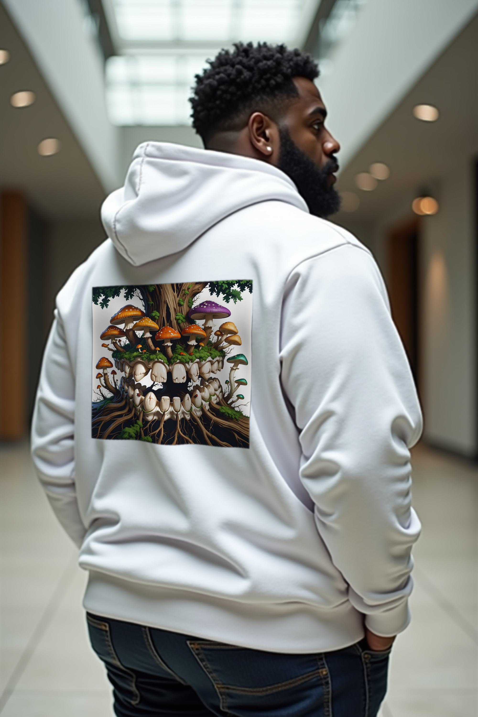 Root Mandible hoodie white back