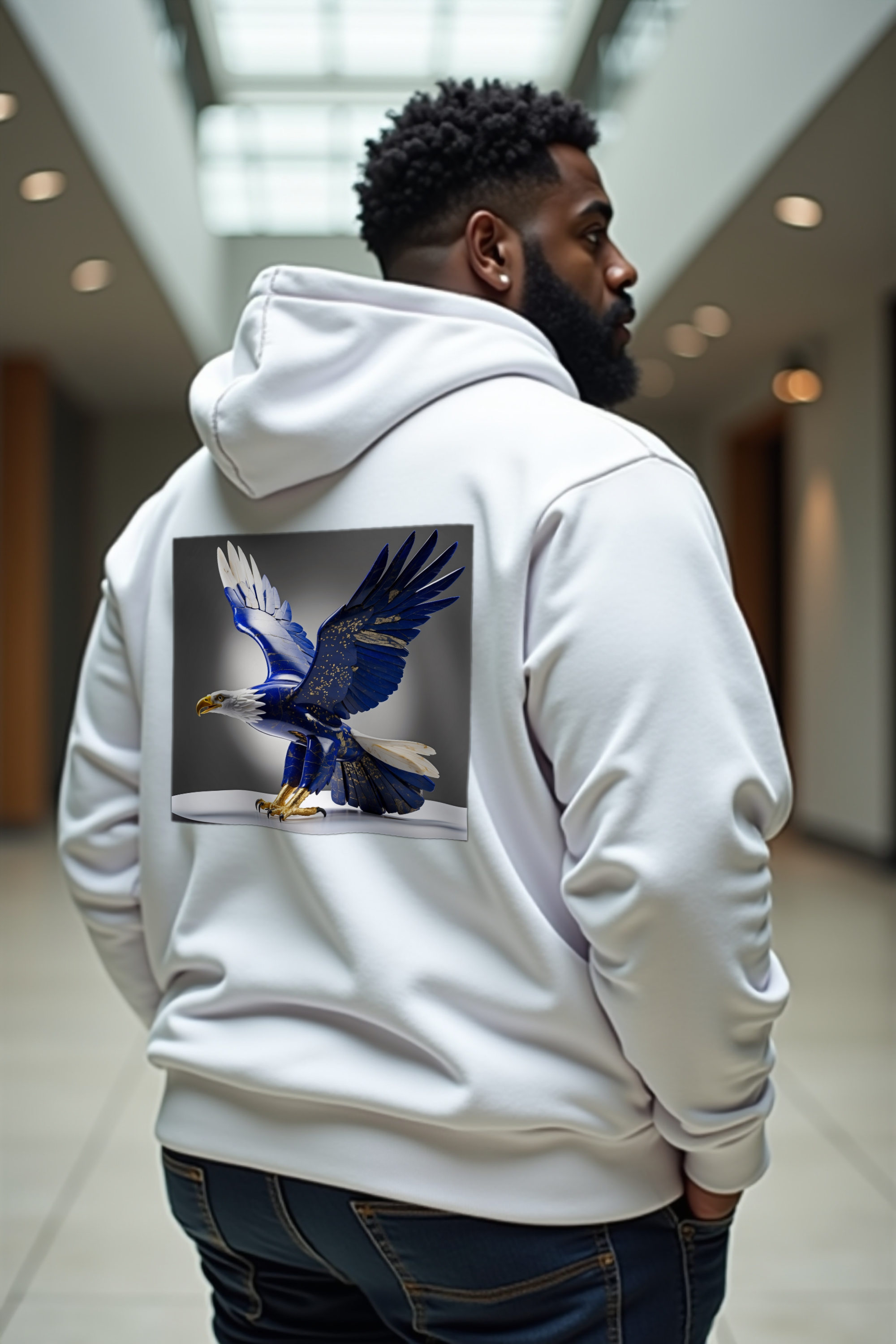Lapis Eagle hoodie mannequin