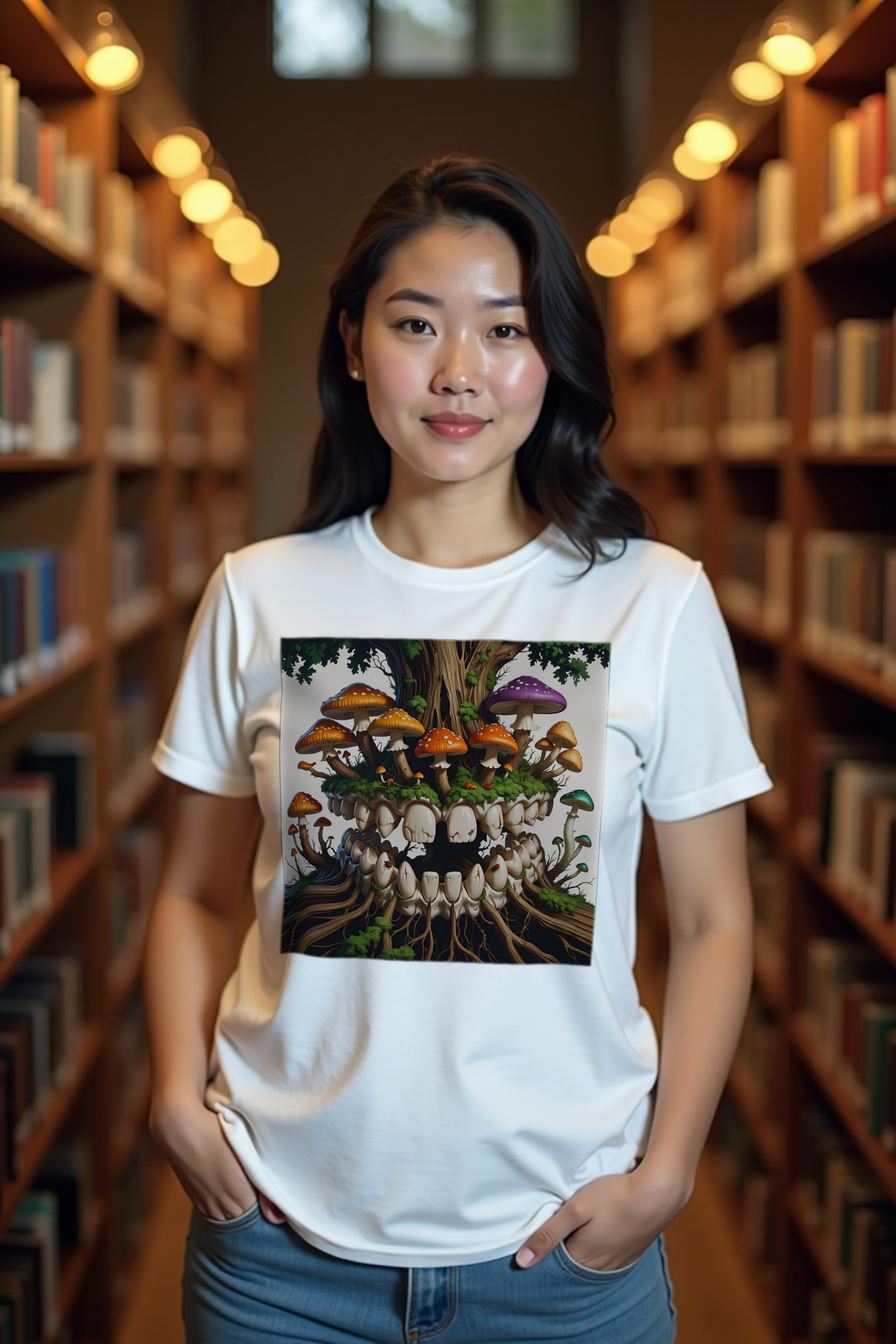 Root Mandible t-shirt white front action